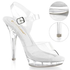 5" Clear Heels Fitness Pageant Bikini Contest Competition Shoes Lip-108 Pleaser