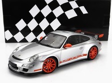 PORSCHE 911 997 GT3 RS COUPE SILVER 2007 MINICHAMPS 155062120 1:18 ORANGE LANES