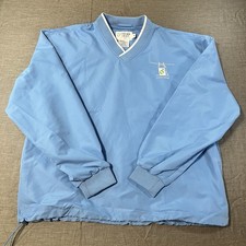 BP Gas Station Uniform Blue Windbreaker V Neck Size M Pullover A Little Better