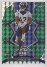 2022 Panini Mosaic Rookies Green Mosaic Prizm Nik Bonitto #396 0ma6