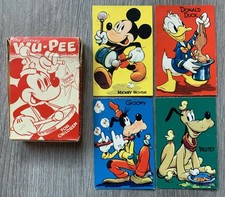 1950 Pepys Disney Wu-Pee Card Game Complete w/ Box Mickey, Donald, Goofy & Pluto