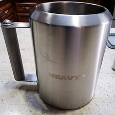 Offizieller schwerer* Kaffeebecher Challenge Edelstahl Hantelbecher silber 10KG