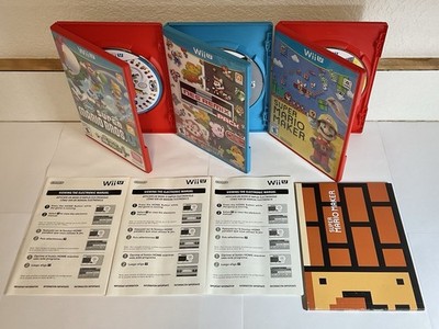 Nintendo Wii U New Super Mario Bros, NES Remix, Super Mario Maker - CIB LOT OF 3