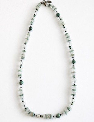 Broken Multi Stone Bead Necklace 32  India Upcycle Jewelry Craft