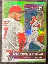 2022 Panini Donruss Optic Baseball Diamond Kings Lime Green Holo #14 Mike Trout