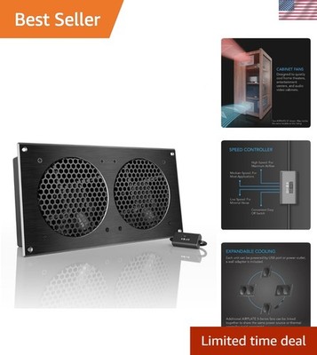 Versatile AIRPLATE S7 Cooling System: 12'' Fan with Adjustable Speed & USB Power