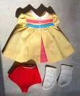 Vintage 1960s Mattel Chatty Cathy nursery school dress , undies, socks  * HTF