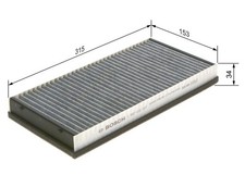 BOSCH Filter, Innenraumluft 1 987 432 407 für PORSCHE