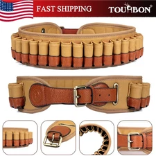 TOURBON Hunting Shotgun Ammo Bandolier Shooting Tactical 12GA Cartridges Belt US