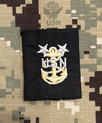 US Navy MCPO/E9 Rate Black Slip-On Master Chief Petty Officer USN