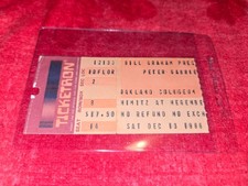 VINTAGE CONCERT TICKET STUB FOR PETER GABRIEL DEC 13 1986 OAKLAND COLISEUM