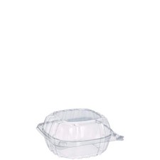 Dart ClearSeal Hinged-Lid Plastic Containers, Sandwich Container, 13.8 oz, 5.4 x