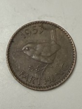 1953 United Kingdom 1 Farthing Coin