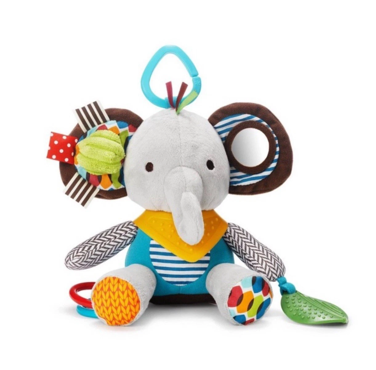 SKIP HOP Bandana Buddies Elephant Sensory Plush Activity Toy~ Teether