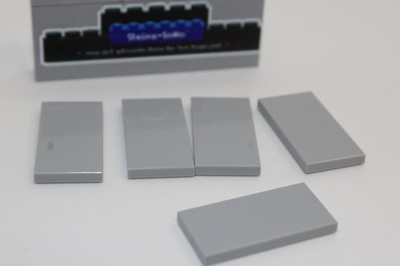 Lego (c) 5x Fliese 2x4 - tile - hellgrau - 87079 - Platte / Fliesen