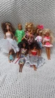 Vintage 1980s Mattel Mixed Barbie Lot Of 8 With Ken & Skipper And Clothes