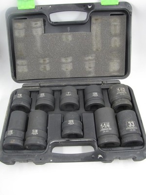 Pittsburgh Pro 69280 Impact Socket Set 10 Pc SAE Metric 6 Point Black Case CR-MO