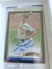 2026 Topps Black 10/10 Jacob Misiorowski On Card Auto