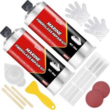 Marine Fiberglass Repair Kit, 100Ml White Gel Coat Repair Kit for Repairing Crac