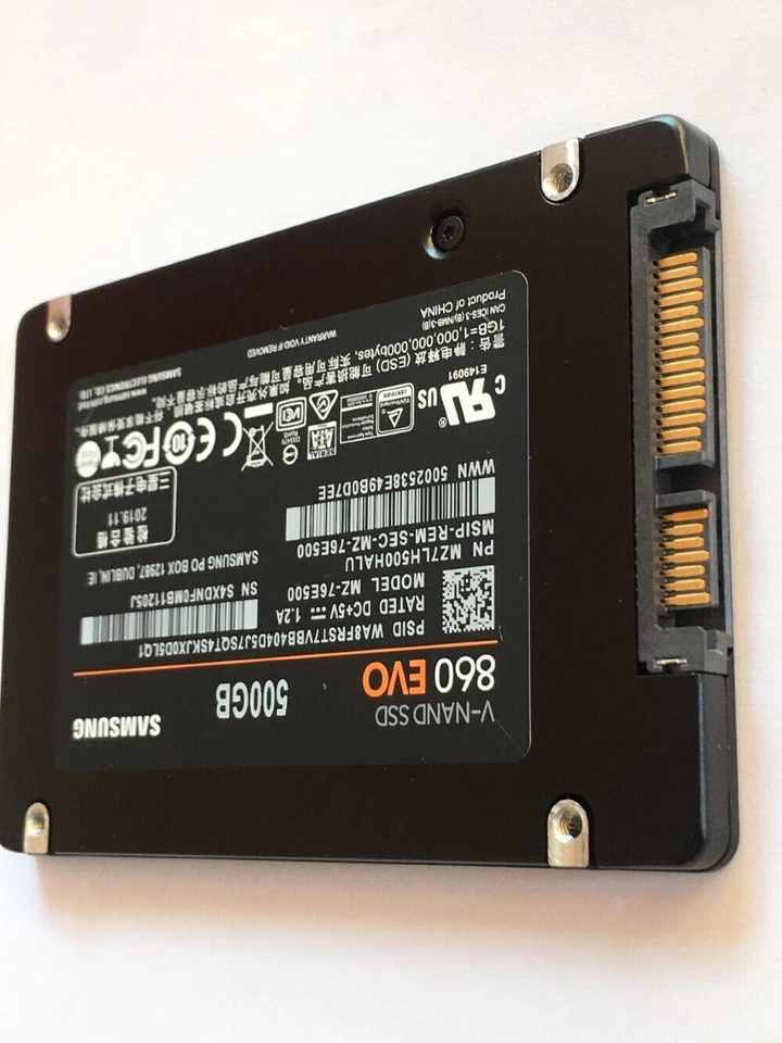 For Samsung 860 EVO 500GB MZ-76E500HALU 2.5" SATAIII 6Gb/s Internal Laptop SSD - Image 4 of 4