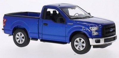 Ford F150 Regular Cab PickUp 2015 blue modelcar 24063 Welly 1:24