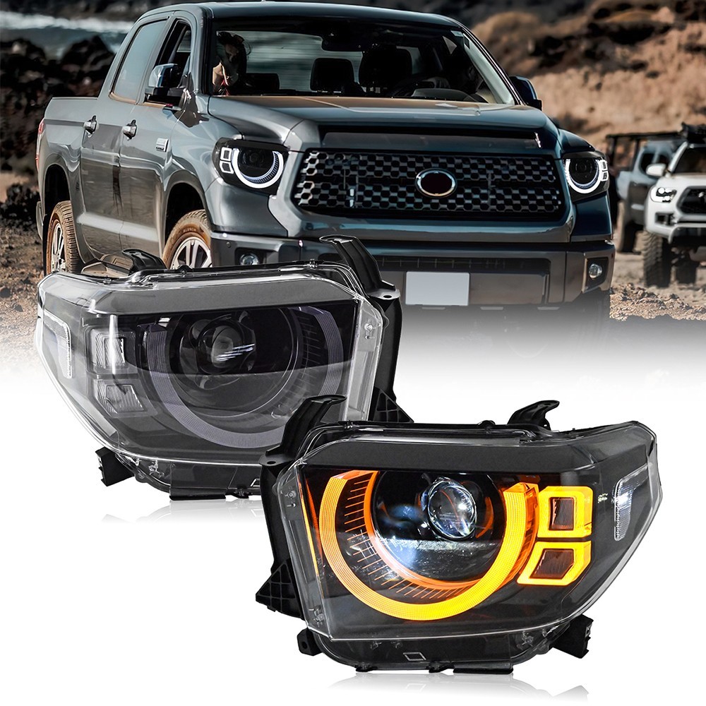 タンドラ　ヘッドライト　14〜 tundra toyota 社外 LED Headlights For 2014-2021 Toyota Tundra SR/SR5/Limited/TRD
