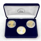 National Collectors Mint 2023 Precious Metal 1oz 999 Silver Eagle 3-Coin Set