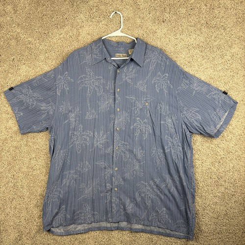 Hollis River Mens 2XL Shirt Camp Hawaiian Floral Rayon Aloha Sailing