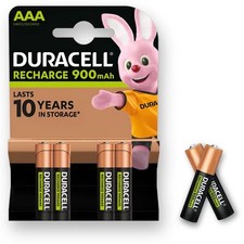 DURACELL AAA LR03 Rechargeable Batteries 900mAh NiMH 1.2V HR03 Pre Stay Charged 10.79 per battery