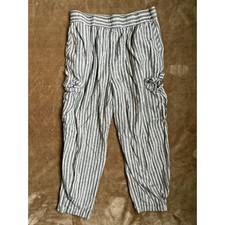 Urban Outfitters BDG High Rise Striped Cargo Harem Pants Women  s Size Large