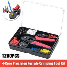 Ferrule Crimping Tool Kit Self-adjustable 1200pcs Terminal Wire Crimper Pliers