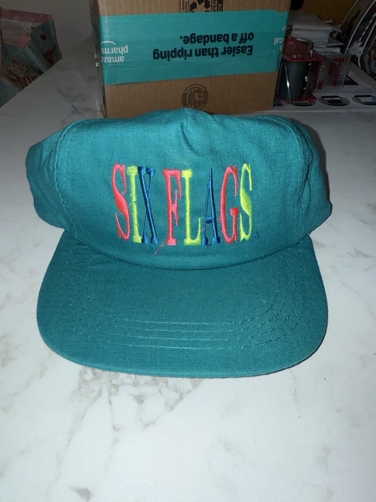 Vintage Six Flags Snapback Hat Cap Rare Clean Excellent Condition