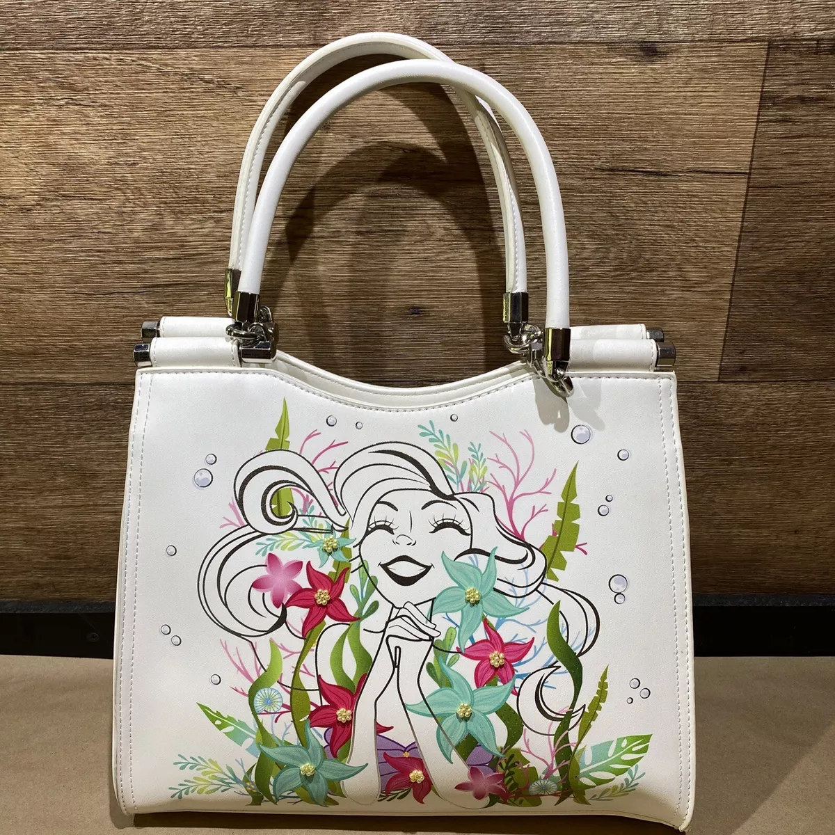 Danielle Nicole Disney The Little Mermaid Floral Handbag New