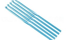 5 Pack - Size H Size 8 Aluminum Crochet Hooks - 6" Length - 5mm Diameter -