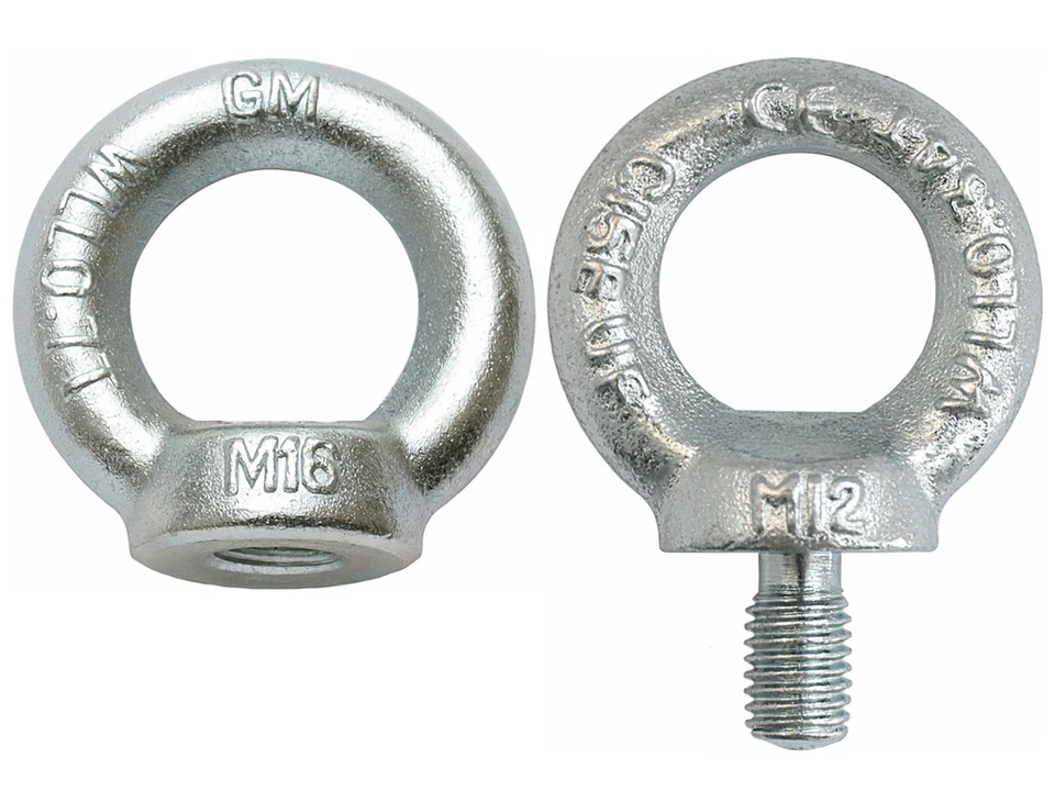 2 Ringmutter Ringschrauben Ösenmutter Ringbolzen von M6 bis M16 Zurröse Kranöse - Bild 4 von 4