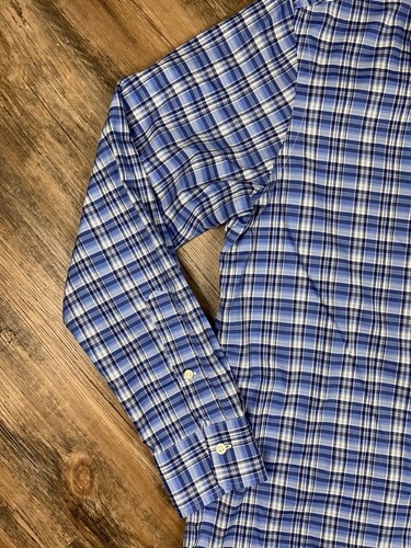 Polo Ralph Lauren Oxford Button Up Shirt Men's M Medium Blue Plaid Long Sleeve - Picture 8 of 11