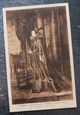 vtg postcard art Van Dyck Genoa portrait Paola Adorno unposted