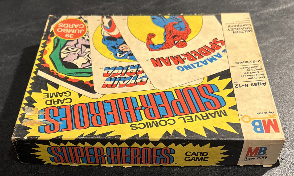 1978 Marvel Comics Super-Heroes Card Game Complete-All 39 Cards +  Instructions