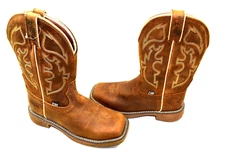 Justin Men's 10.5 EE Stampede Rush Saddle Steel Toe WATERPROOF Work BootBWK4331