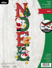 Felt Applique Wall Hanging Kit, Noel, Perfect for Holiday DIY Arts and Crafts, 8