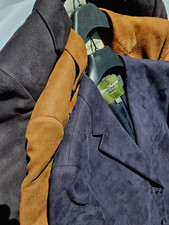 NWT Norm Thompson Faux Suede Sportcoat 42XL Chose Black, Cognac or Navy
