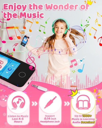 DUDUDRAGON Kids Smart Phone Toy for Girls 3 4 5 6 Year Old, MP3 Music Player, - Picture 4 of 7