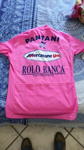 Maglia rosa ciclismo squadra Mercatone Uno Rolo Banca Marco Pantani Taglia 6 - Foto 2 di 7