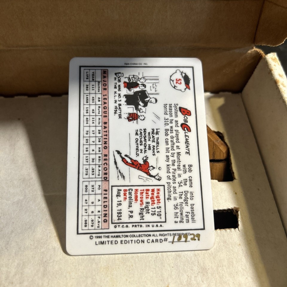 Clemente/Robinson Hamilton Collection Heroes of Baseball Porcelain