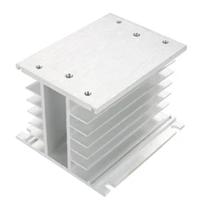 Baomain Heat Sinks Aluminum for 3 Phase Solid State Relay 10A-100A 110Mm X 100Mm