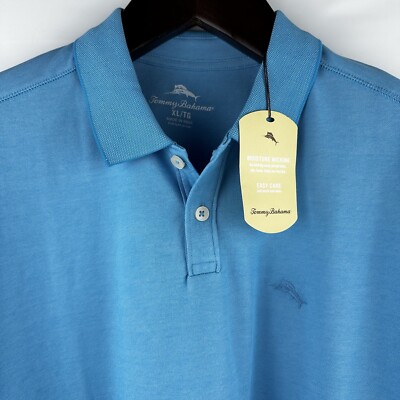 Tommy Bahama Men's Polo Shirt - Short Sleeve - Blue - XL | eBay