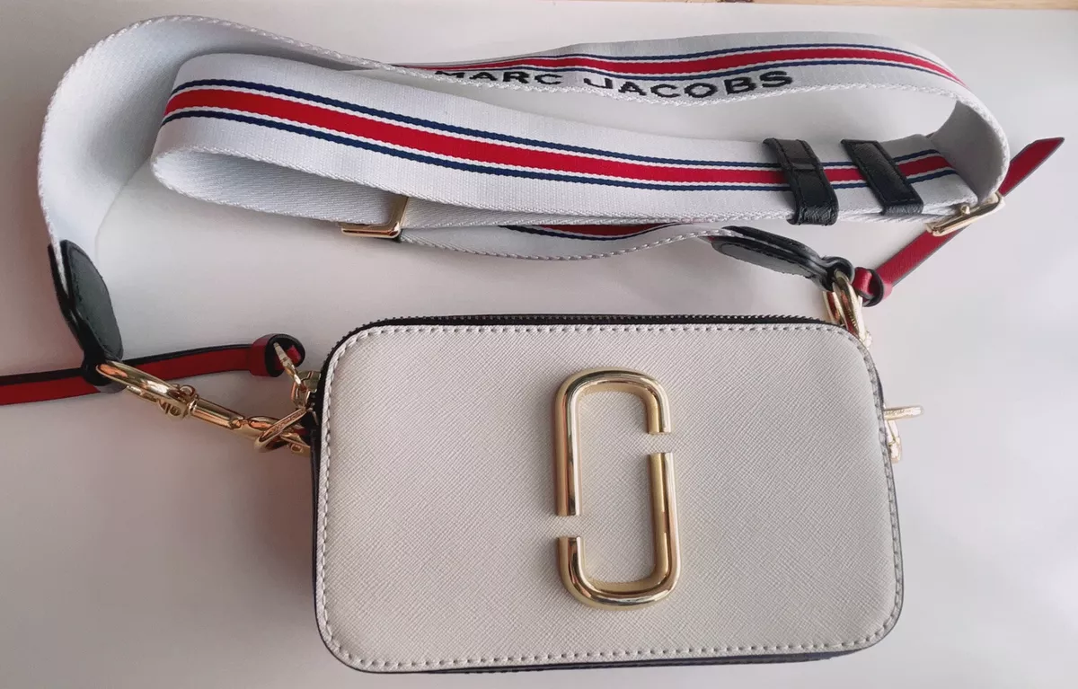 Marc Jacobs Red And White Small Snapshot Bag