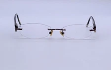 Marchon Airlock 2 AL800/50 011 Eyeglasses Sunglasses Frames Brown Rimless 140