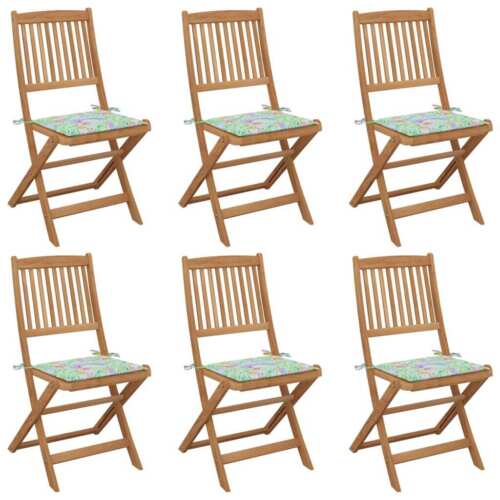 Homgoday Folding Garden Chairs 6pcs with pillows garden chairs folding chairs F8L4-