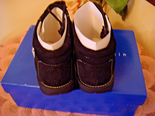 White Mountain Water Resistant Nubuck Leather Lace-up Ankle Boots BLACK 9 1/2 - Picture 6 of 12